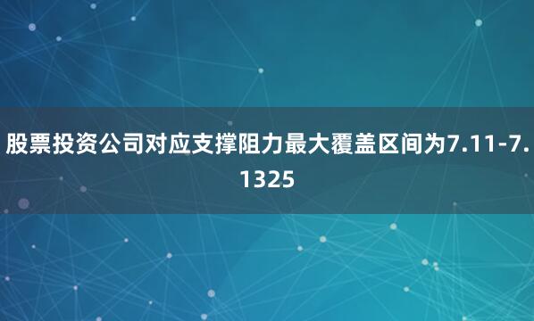 股票投资公司对应支撑阻力最大覆盖区间为7.11-7.1325